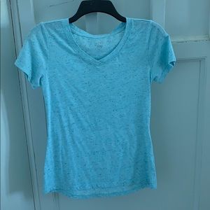 Blue v-neck t-shirt